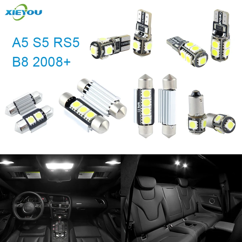 Светодиодная интерьерная с Canbus Lights Kit посылка 12 шт. для Audi A5 S5 RS5 B8 (2008 +)|interior light|led