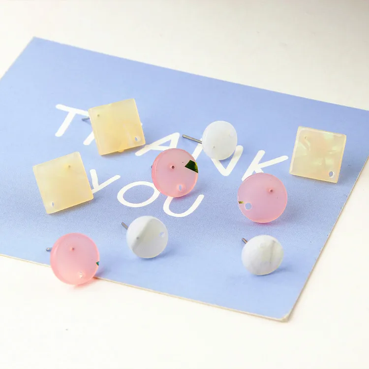 DIY Small Fresh Acetic Acid Round Square Simple Wild Stud Earrings Jewelry Accessories Materials 6pcs
DIY Small Fresh Acetic Acid Round Square Simple Wild Stud Earrings Jewelry Accessories Materials 6pcs