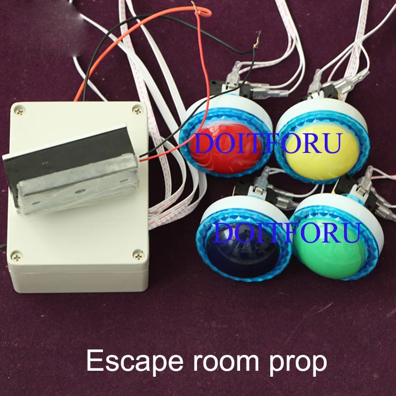 Кнопка Takagism real life escape room с цветными кнопками подсветка четыре цвета кнопка лампа