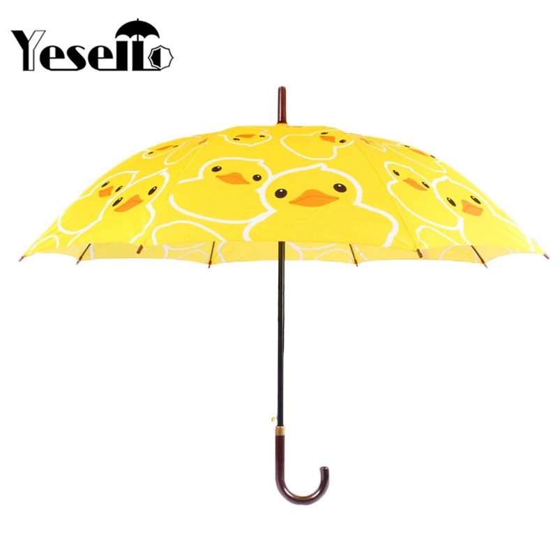 Yesello Милый Желтая утка мультяшный длинный ветрозащитный дождевой и Солнечный