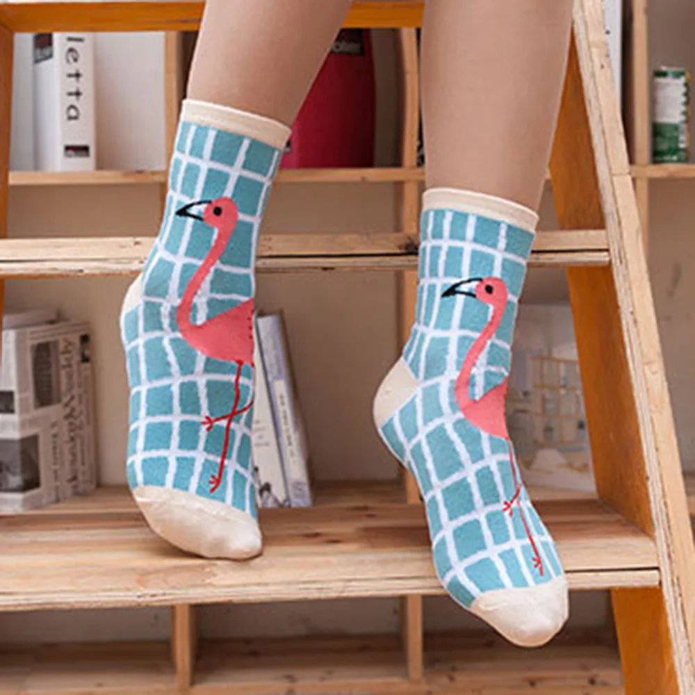 1 пара женские теплые носки с фламинго|socks fashion|socks socksocks warm |