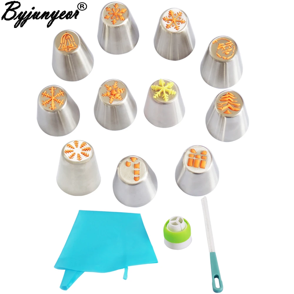 14PCS/SET Christmas Pastry Nozzle Santa Claus Christmas Tree Snow Piping Tips Cake Decorating DIY Baking Cookie Mold CS082
14PCS/SET Christmas Pastry Nozzle Santa Claus Christmas Tree Snow Piping Tips Cake Decorating DIY Baking Cookie Mold CS082