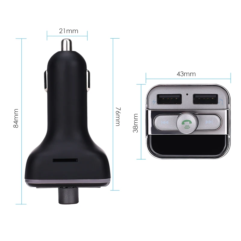Тыква LED Bluetooth Hands Free беспроводной музыкальный приемник автомобильный комплект fm