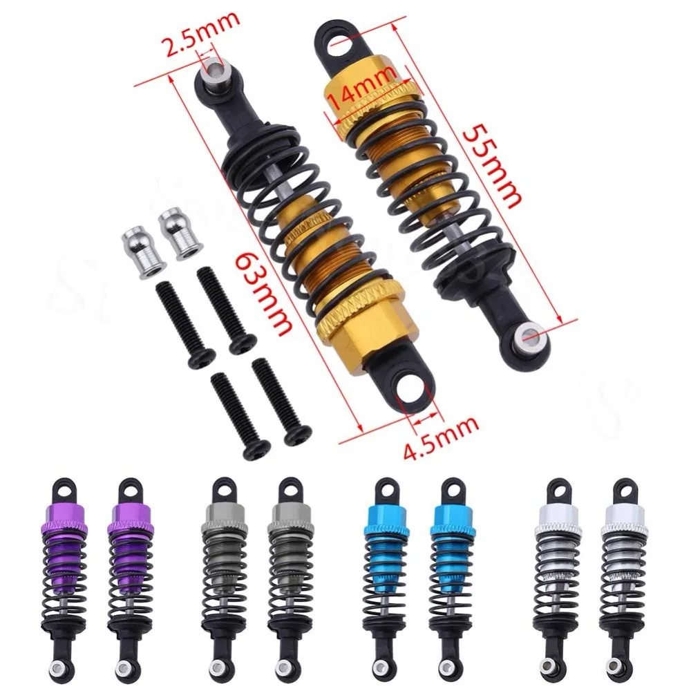 2pcs Aluminum Shock Absorber For WLtoys 1/18 RC Model Car Upgrade Parts A949-55 Replacement Remote Control A959 A969 A979 K929
2pcs Aluminum Shock Absorber For WLtoys 1/18 RC Model Car Upgrade Parts A949-55 Replacement Remote Control A959 A969 A979 K929