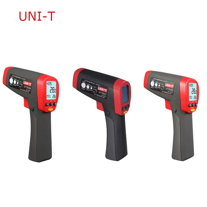 

UNI-T UT303A UT303C UT303D Handheld Non-Contact IR Infrared Laser Digital Thermometer Temperature Gun Tester High Accuracy