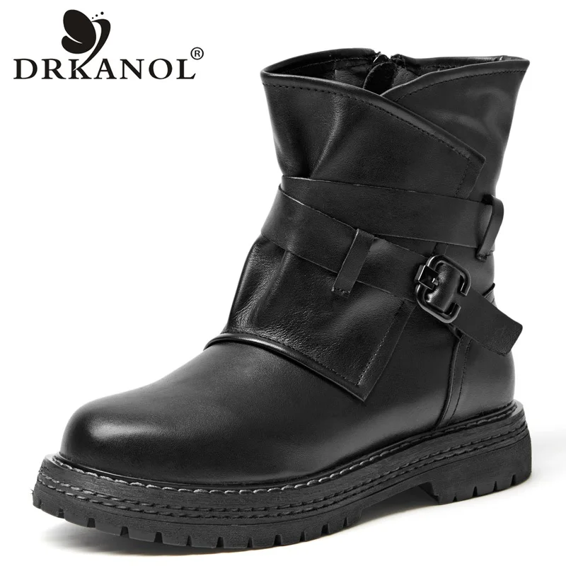 DRKANOL 2022 Autumn Winter 100% Genuine Leather Women Boots Handmade Mid Calf Thick Bottom Motorcycle Boots Women Warm Shoes
DRKANOL 2022 Autumn Winter 100% Genuine Leather Women Boots Handmade Mid Calf Thick Bottom Motorcycle Boots Women Warm Shoes