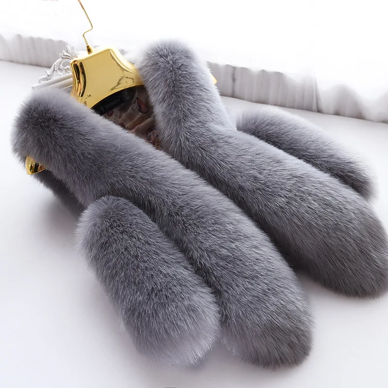 Женский жилет из искусственного лисьего меха на осень/зиму|faux fox fur vest|fur vestfaux |