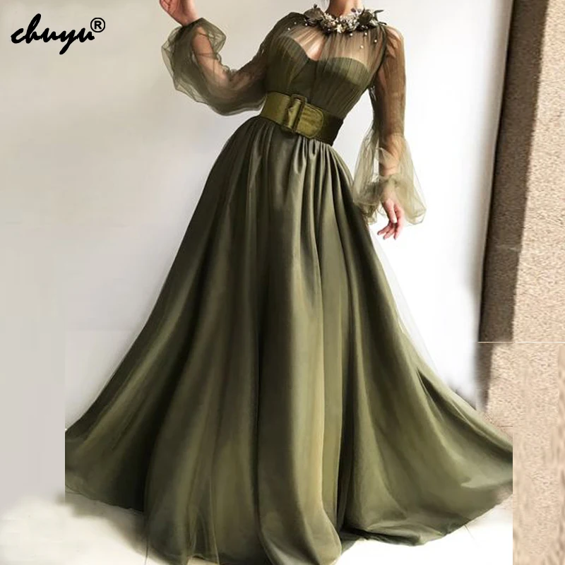Formal Green Muslim Evening Dresses A line High Neck Beaded Dubai Saudi Arabic Long Evening Gown Prom Dress
Formal Green Muslim Evening Dresses A line High Neck Beaded Dubai Saudi Arabic Long Evening Gown Prom Dress