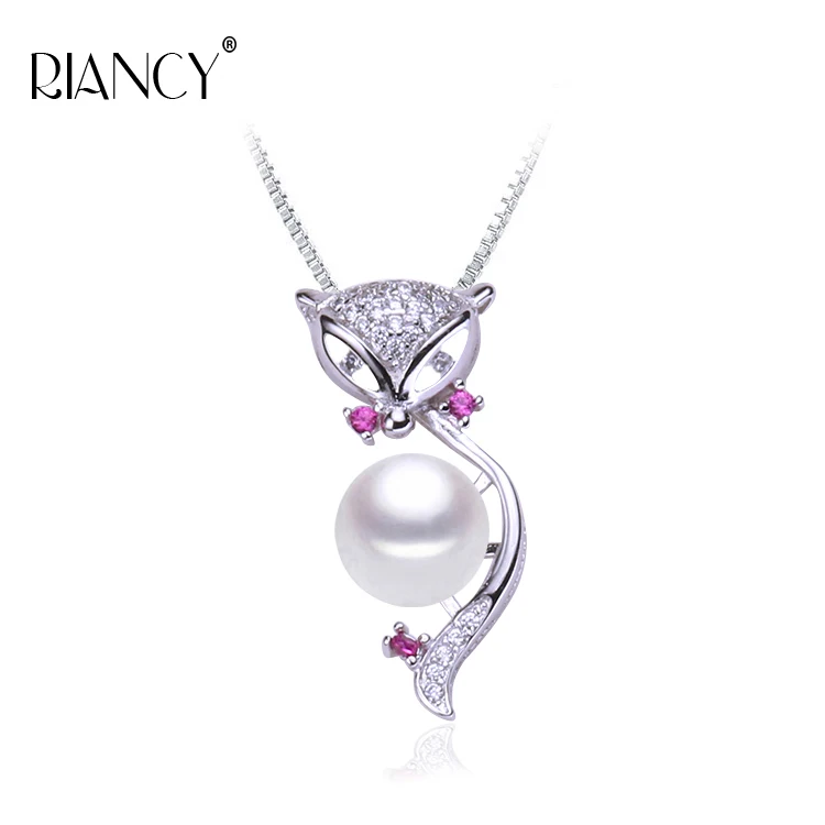 Fashion 925 Sterling Silver Animal Fox Shaped Necklace Pendant Natural Elegant Freshwater Pearl Pendants
Fashion 925 Sterling Silver Animal Fox Shaped Necklace Pendant Natural Elegant Freshwater Pearl Pendants