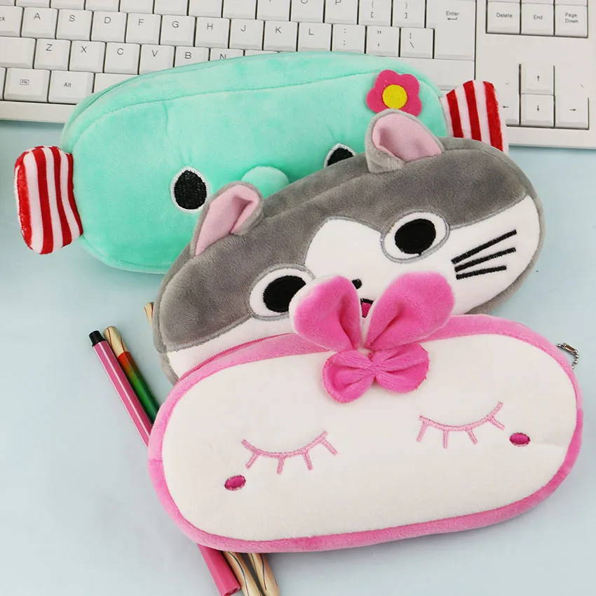 1PC Cute Cartoon Plush Pencil Case Kawaii School Kids Cat Elephant Pencil Box Animals Stationery
1PC Cute Cartoon Plush Pencil Case Kawaii School Kids Cat Elephant Pencil Box Animals Stationery
