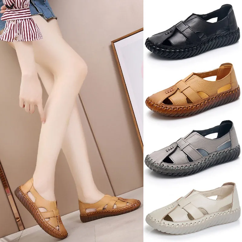 Women's Sandals 2019 Summer Genuine Leather Handmade Ladies Shoe Leather Sandals For Women Flats Retro Style Mother Shoes
Women's Sandals 2019 Summer Genuine Leather Handmade Ladies Shoe Leather Sandals For Women Flats Retro Style Mother Shoes