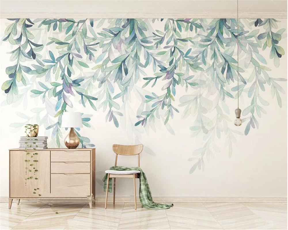 beibehang Eye keeping Fashion Wallpaper fresh green leaf watercolor style Nordic TV background wall papel de parede 3d wallpaper
beibehang Eye keeping Fashion Wallpaper fresh green leaf watercolor style Nordic TV background wall papel de parede 3d wallpaper