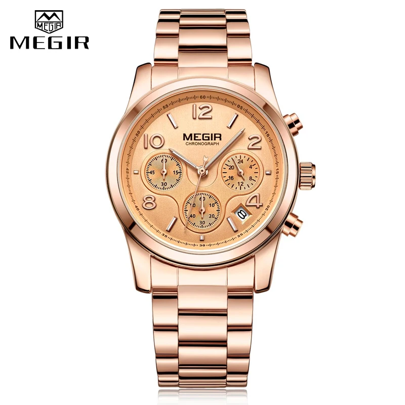 MEGIR Fashion Women Watches Stainless Steel Chronograph Top Luxury Brand Ladies Bracelet Quartz Watch Rose Gold Relogio Feminino
MEGIR Fashion Women Watches Stainless Steel Chronograph Top Luxury Brand Ladies Bracelet Quartz Watch Rose Gold Relogio Feminino
