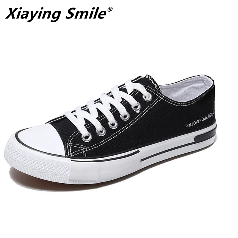 Xiaying Smile mens casual shoes hot sale fashion canvas shoes for men boys leisure shoe students black white male footwear flat
Xiaying Smile mens casual shoes hot sale fashion canvas shoes for men boys leisure shoe students black white male footwear flat