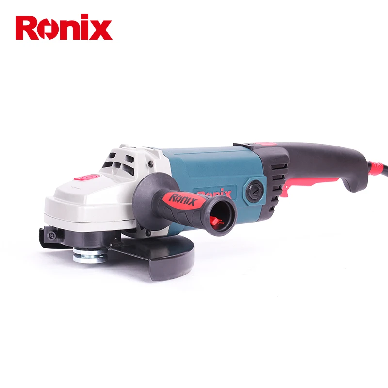 Ronix 220 В электроинструменты 230 мм Угловая шлифовальная машина 2400 Вт Высокая