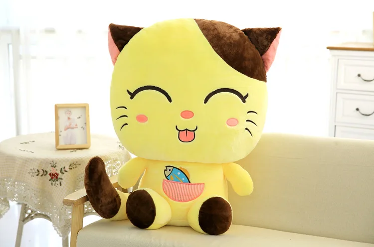 cute cartoon cat plush toy large 60cm yellow squintting eyes cat soft doll throw pillow Christmas gift s2375
cute cartoon cat plush toy large 60cm yellow squintting eyes cat soft doll throw pillow Christmas gift s2375
