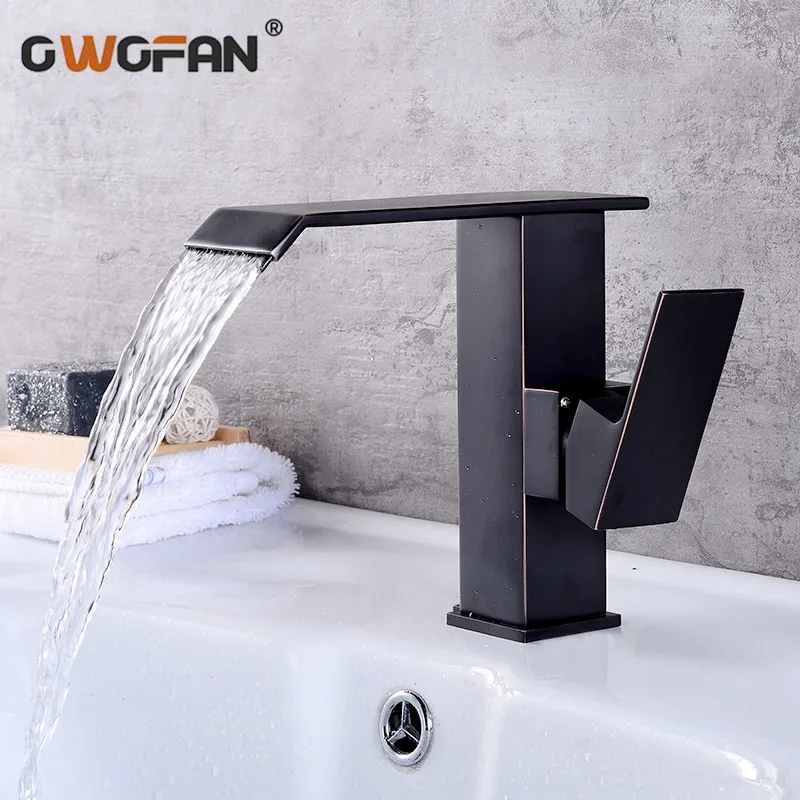 Basin Faucets Waterfall Bathroom Faucet Single Handle Basin Mixer Tap Black Brushed Faucet Brass Hot and Cold Sink Water Taps
Basin Faucets Waterfall Bathroom Faucet Single Handle Basin Mixer Tap Black Brushed Faucet Brass Hot and Cold Sink Water Taps