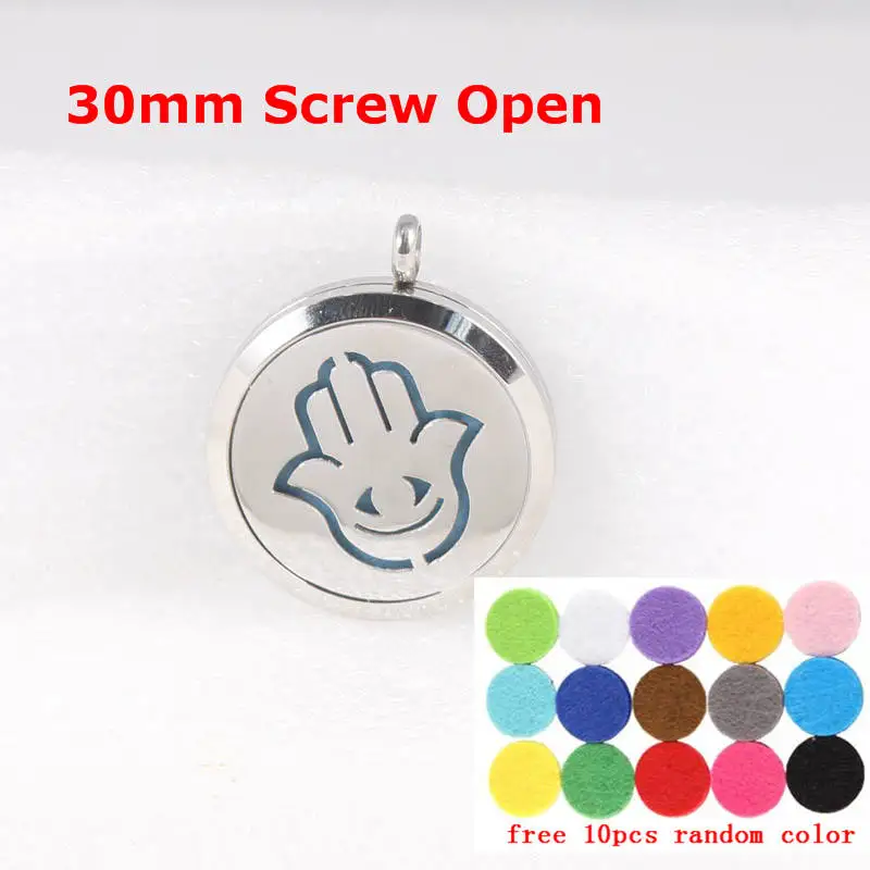 316L Stainless Steel 30MM Hand Eye Aromatherapy Essential Oils Diffuser Locket Pendants Necklace With Free Chain and Pads
316L Stainless Steel 30MM Hand Eye Aromatherapy Essential Oils Diffuser Locket Pendants Necklace With Free Chain and Pads