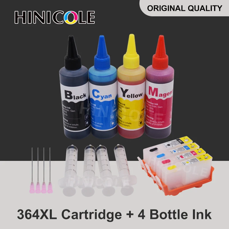 HINICOLE Compatible 364 XL Refillable ink cartridge for HP B110e B111a B109a B109d B109f B109n B209a B209c +for HP Dye ink 400ml
HINICOLE Compatible 364 XL Refillable ink cartridge for HP B110e B111a B109a B109d B109f B109n B209a B209c +for HP Dye ink 400ml