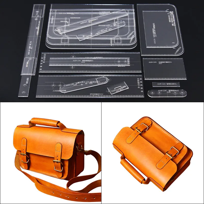 1Set DIY Leathercraft Messenger Bag Acrylic Shoulder Bag Stencil Templates 24*19*10cm
1Set DIY Leathercraft Messenger Bag Acrylic Shoulder Bag Stencil Templates 24*19*10cm
