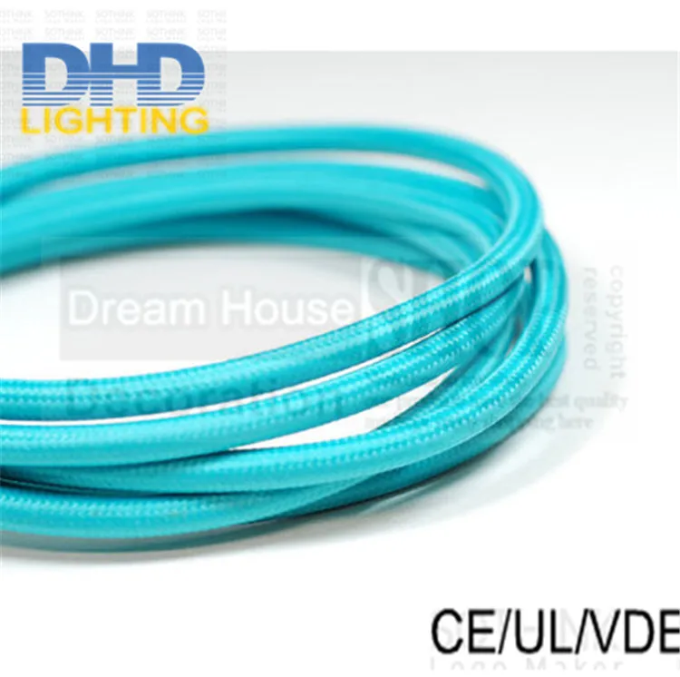 Free shipping 100meter 2 cores light blue fabric wire 2*0.75mm vintage fabric electrical cable cord for edison lamp cloth cable
Free shipping 100meter 2 cores light blue fabric wire 2*0.75mm vintage fabric electrical cable cord for edison lamp cloth cable