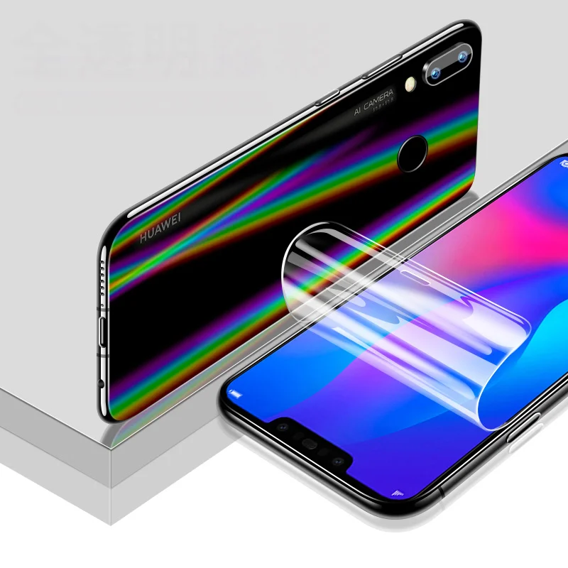Для Huawei Nova 4/3/Nova 3i защита для экрана + Аврора задняя пленка Мягкий ТПУ полное