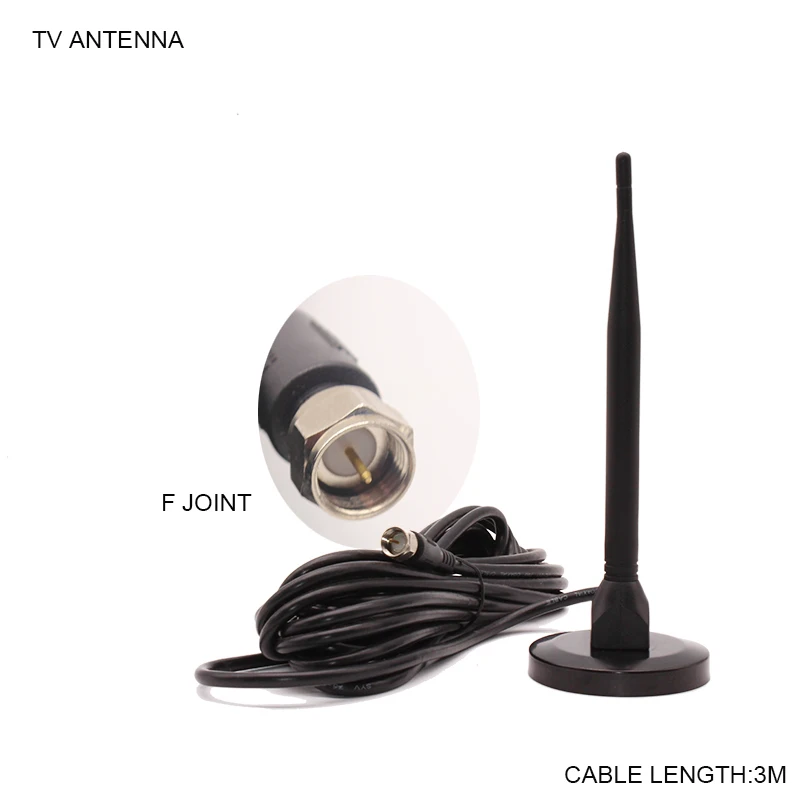 Цифровая комнатная антенна для HD TV DVBT2 DVBT с соединительным кабелем 3m F Ch.13 57 1 дБ UHF