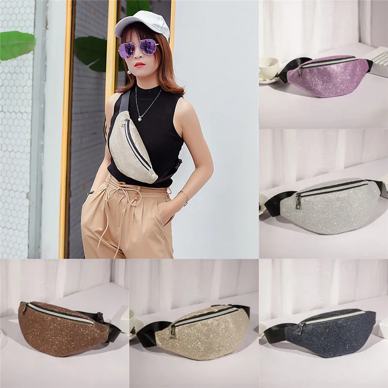 Women Waist Bag Fashion Bling Sequins Shoulder Messenger Chest Bag sac banane femme fanny packs bolsa cintura belt bags 2019
Women Waist Bag Fashion Bling Sequins Shoulder Messenger Chest Bag sac banane femme fanny packs bolsa cintura belt bags 2019