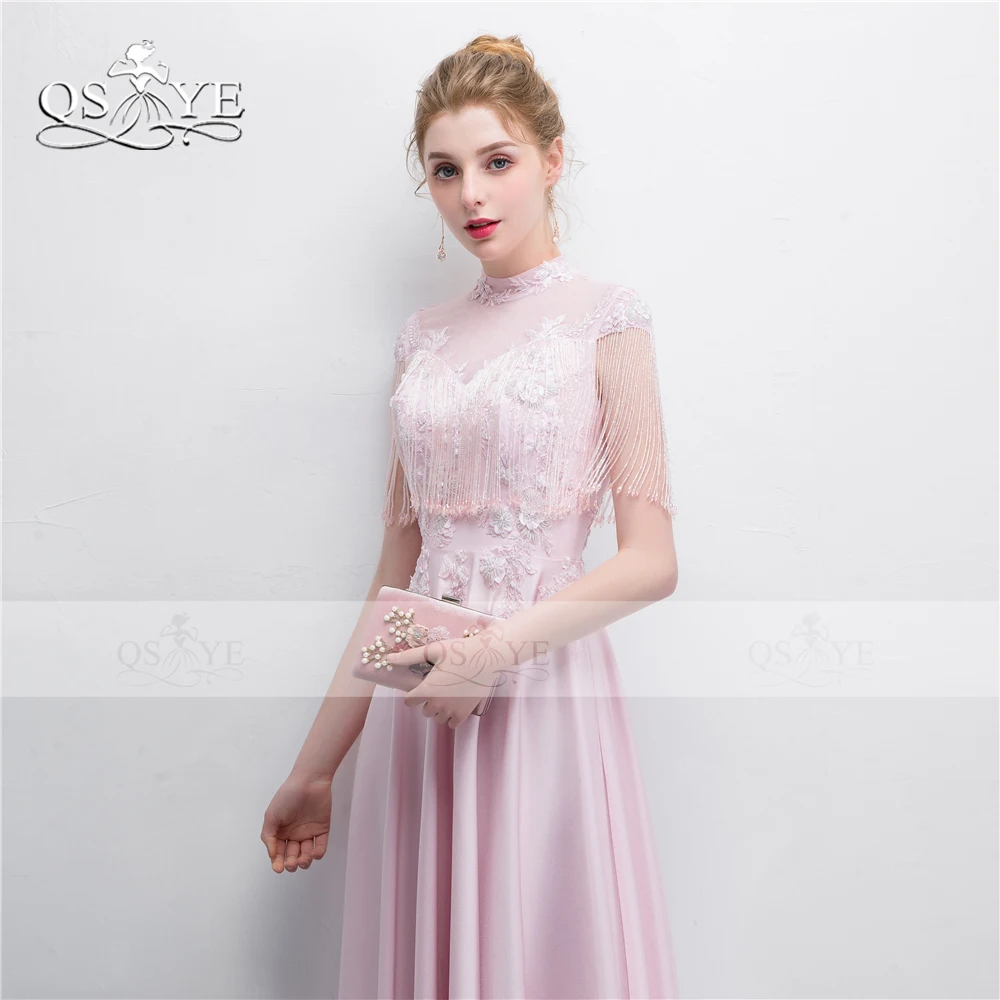 Saudi Arabia Pink Long Evening Dresses Beadings Shoulder Prom Dress Elegant Women Party Gown Keyhole Back Satin Formal Dress
Saudi Arabia Pink Long Evening Dresses Beadings Shoulder Prom Dress Elegant Women Party Gown Keyhole Back Satin Formal Dress