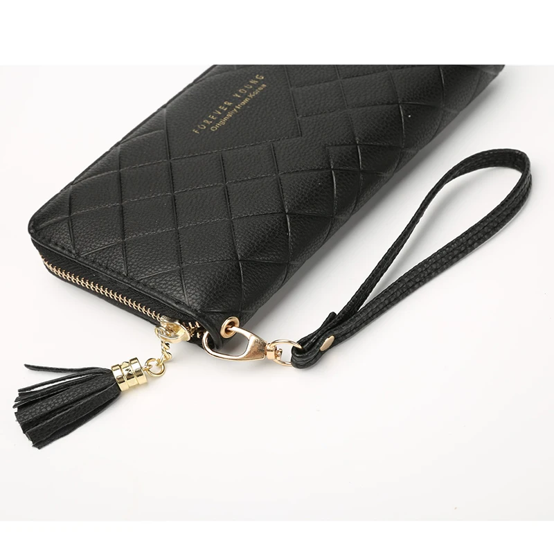 Long Pu Leather Purse for Woman Fashion Tassel Cell Phone Pocket Wallet Zipper Pouch Card Holders Female Clutch Six Colors Gift
Long Pu Leather Purse for Woman Fashion Tassel Cell Phone Pocket Wallet Zipper Pouch Card Holders Female Clutch Six Colors Gift