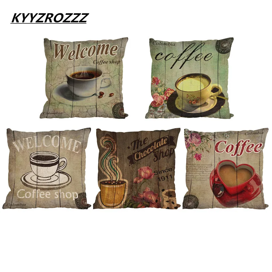 45X45CM Coffee Pattern Cushion Cover Sofa Car Bed Pillow Cover Square Throw Pillowcase American Style Home Decor Almofada
45X45CM Coffee Pattern Cushion Cover Sofa Car Bed Pillow Cover Square Throw Pillowcase American Style Home Decor Almofada