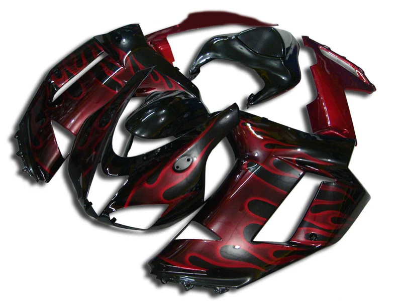 Набор обтекателей мотоцикла для KAWASAKI Ninja ZX6R 636 07 08 ZX 6R 2007 2008 zx6r ABS Red flames black