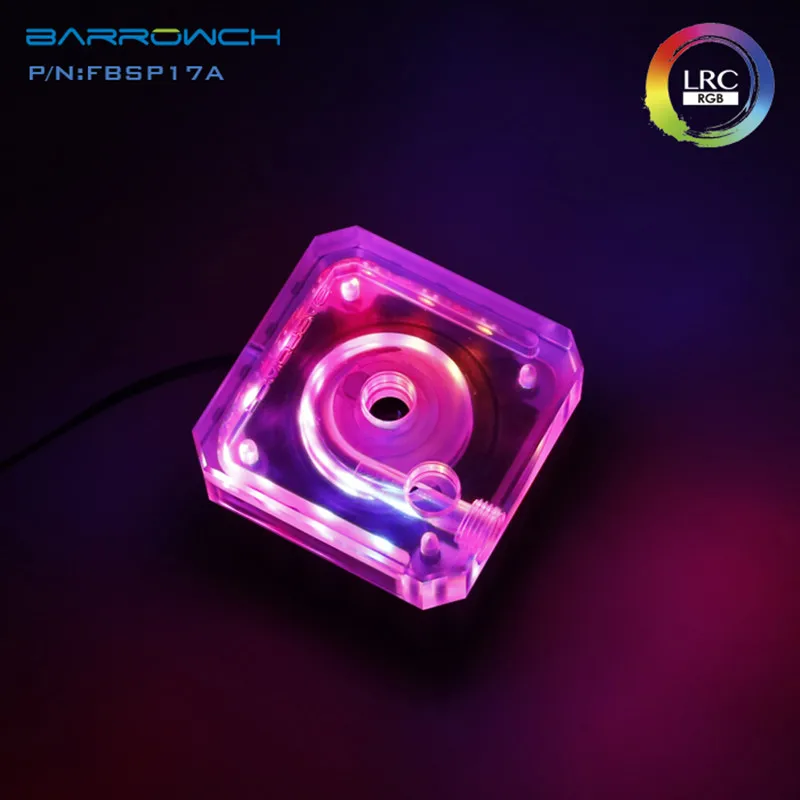 Barrowch ШИМ контроль скорости 17 Вт водяной насос встроенный RGB металлический