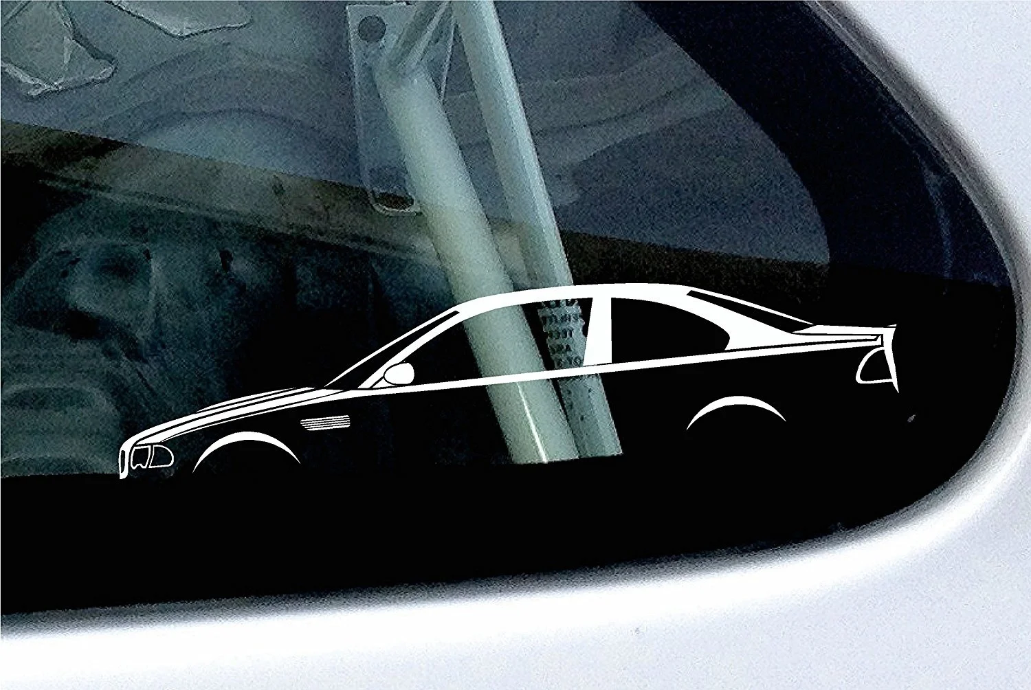 2pcs window наклейки в форме силуэта на основе M3 E46 Coupe 15 см|Наклейки для творчества| |