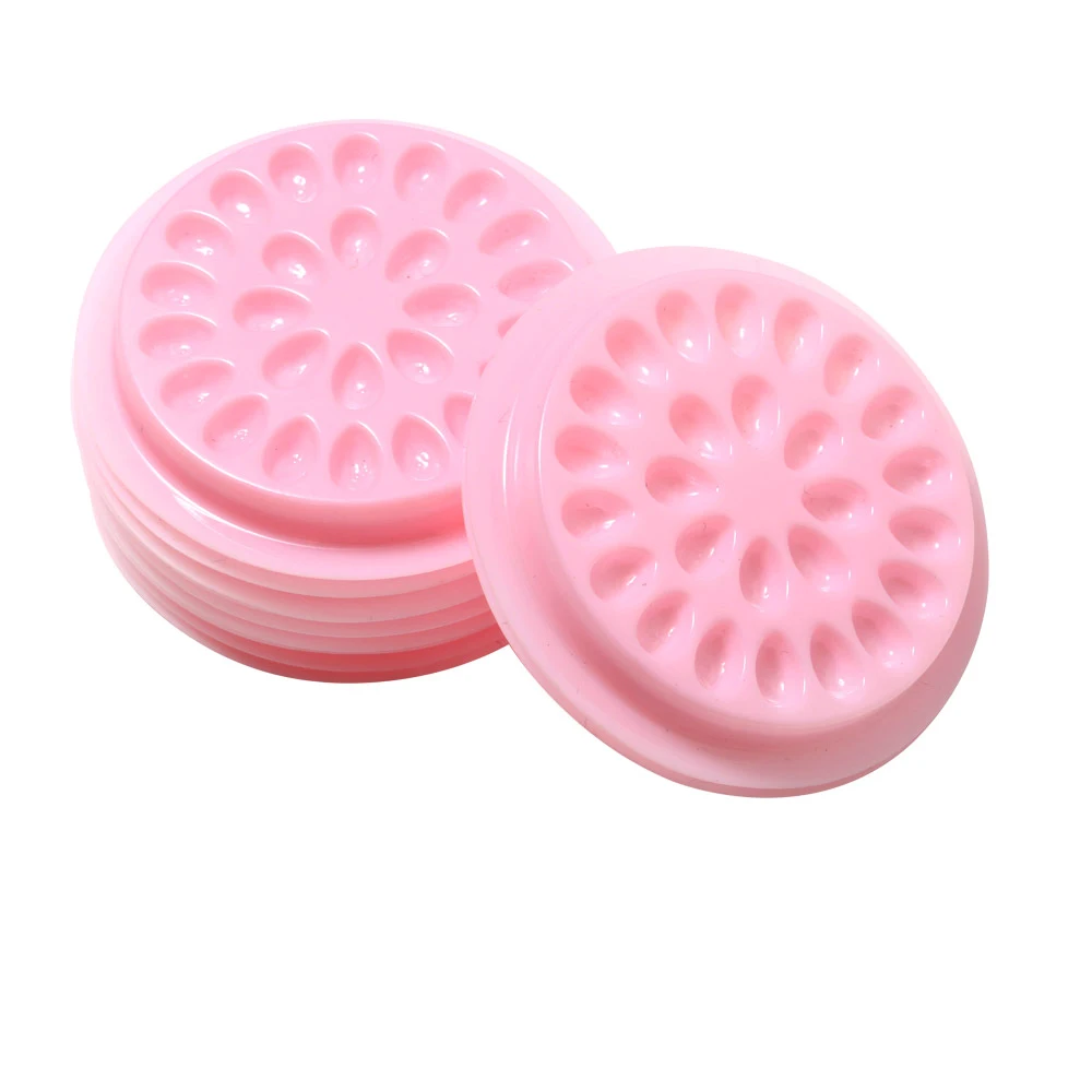 

Wholesale False Eyelashes Glue Holder Pink Tranparent Eyelash Extension Glue Gasket Pallet Eyelash Pads Stand Gasket Plastic