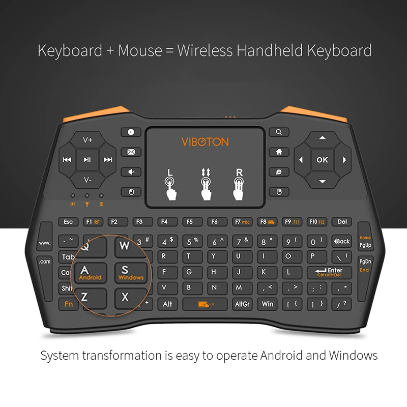 2.4G Mini Keyboard Wireless Touchpad with English/Russian/Spanish Language for PC Laptop Android TV Smart Raspberry Pi | Компьютеры и