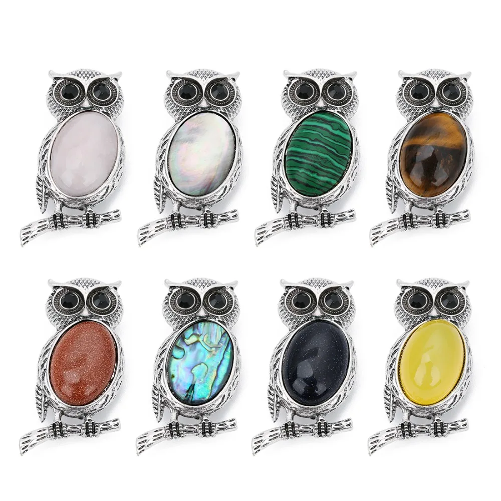 New Lovely Animal Owl Brooches for Women Men Natural Tiger Eye Stone Cabochons Pins Brooch Party Jewelry Accessories Gift
New Lovely Animal Owl Brooches for Women Men Natural Tiger Eye Stone Cabochons Pins Brooch Party Jewelry Accessories Gift