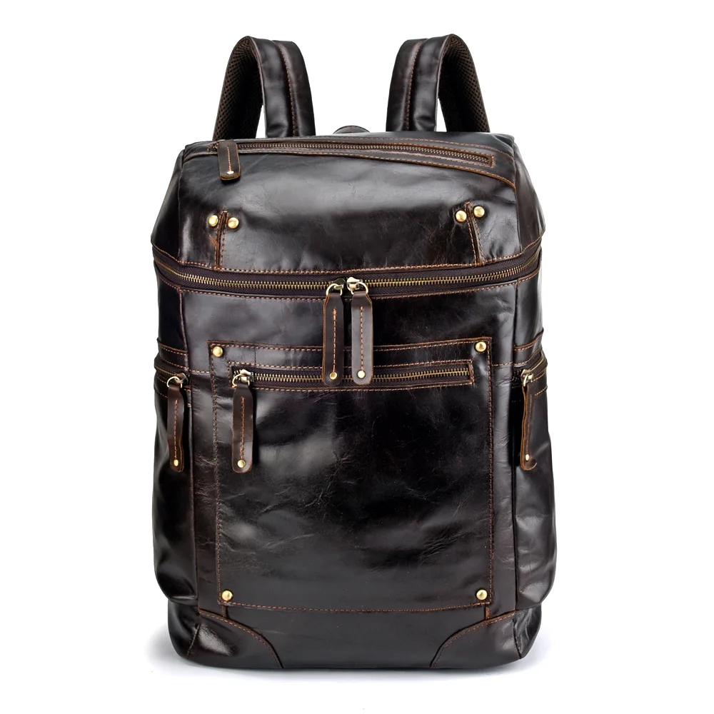High Quality Genuine Leather Unisex Rucksack School Daypack Large Capacity Computer Bag Travel Knapsack Oil Wax Cowhide Backpack
High Quality Genuine Leather Unisex Rucksack School Daypack Large Capacity Computer Bag Travel Knapsack Oil Wax Cowhide Backpack