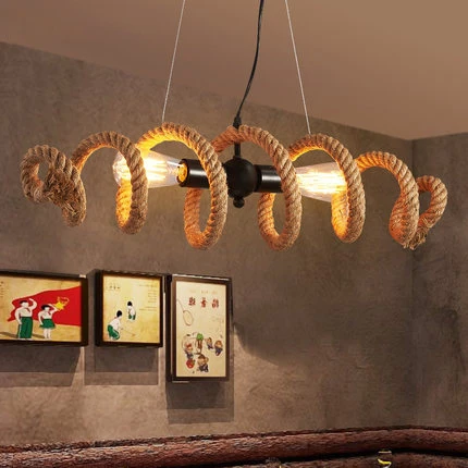 Nordic retro industrial Loft pipe rope chandelier cafe bar personalized clothing shop Chandelier lamp
Nordic retro industrial Loft pipe rope chandelier cafe bar personalized clothing shop Chandelier lamp