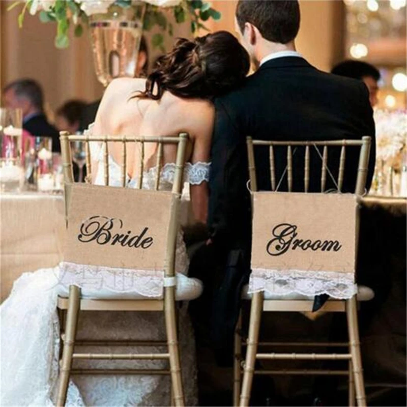 1Pair WeddingDecoration Banners Signs Bride And Groom Chair Sign Burlap Chair Sign For Wedding Party Supplies
1Pair WeddingDecoration Banners Signs Bride And Groom Chair Sign Burlap Chair Sign For Wedding Party Supplies