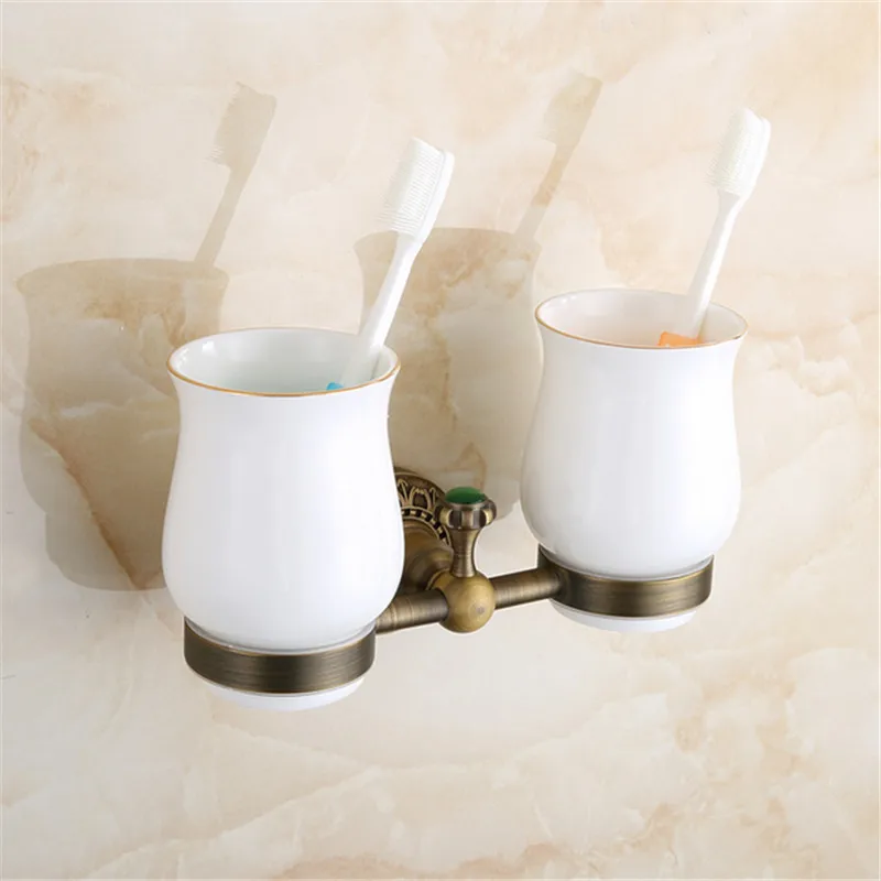 Bathroom Accessories Products antique Solid Brass bronze Finished Double Cup Holder Rack,Toothbrush Holder with green stone
Bathroom Accessories Products antique Solid Brass bronze Finished Double Cup Holder Rack,Toothbrush Holder with green stone