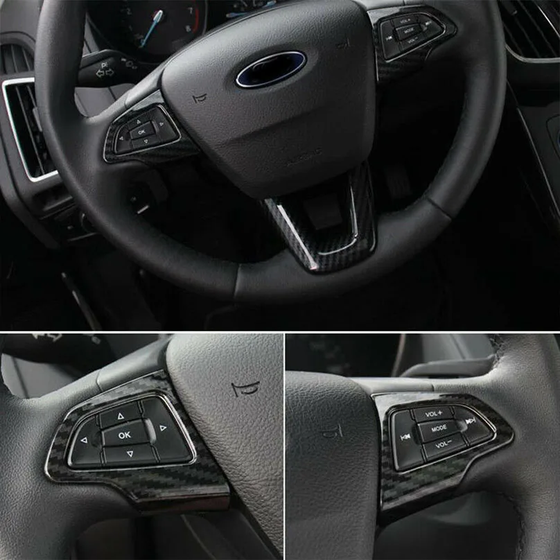 For Ford Focus 2015-2018 Carbon Fiber Style Car Interior Steering Wheel Cover Trims Stickers Accessories Car Styling Moldings
For Ford Focus 2015-2018 Carbon Fiber Style Car Interior Steering Wheel Cover Trims Stickers Accessories Car Styling Moldings