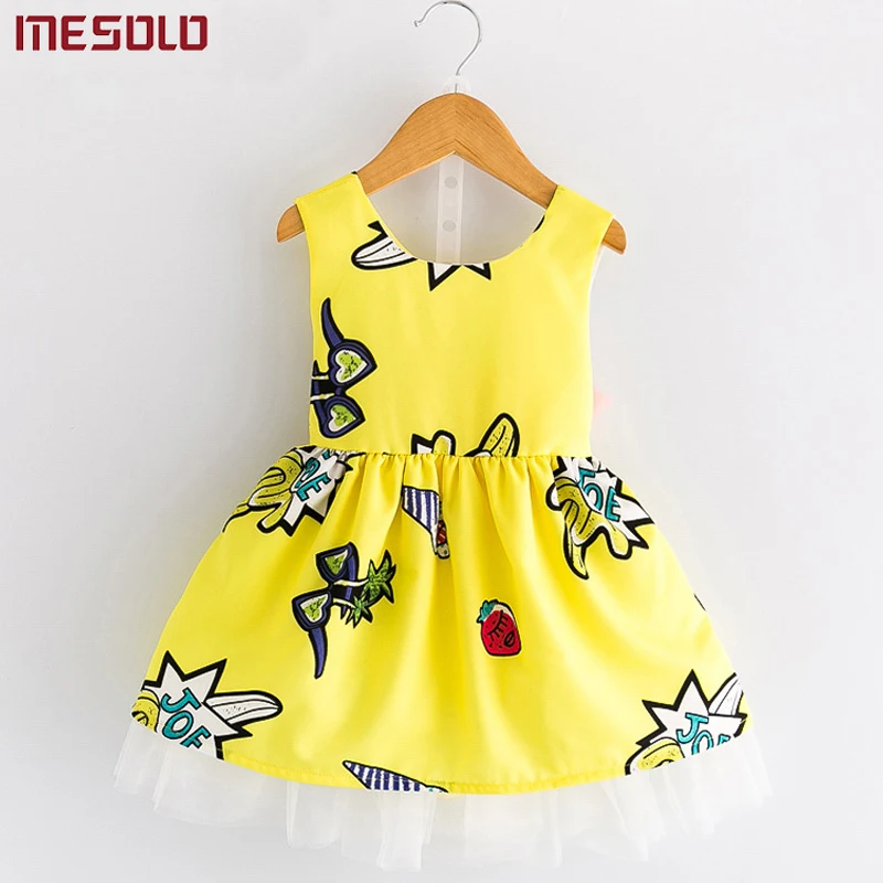 Одежда для девочек платья Новинка лета 2017 милая фотография граффити|girls clothing