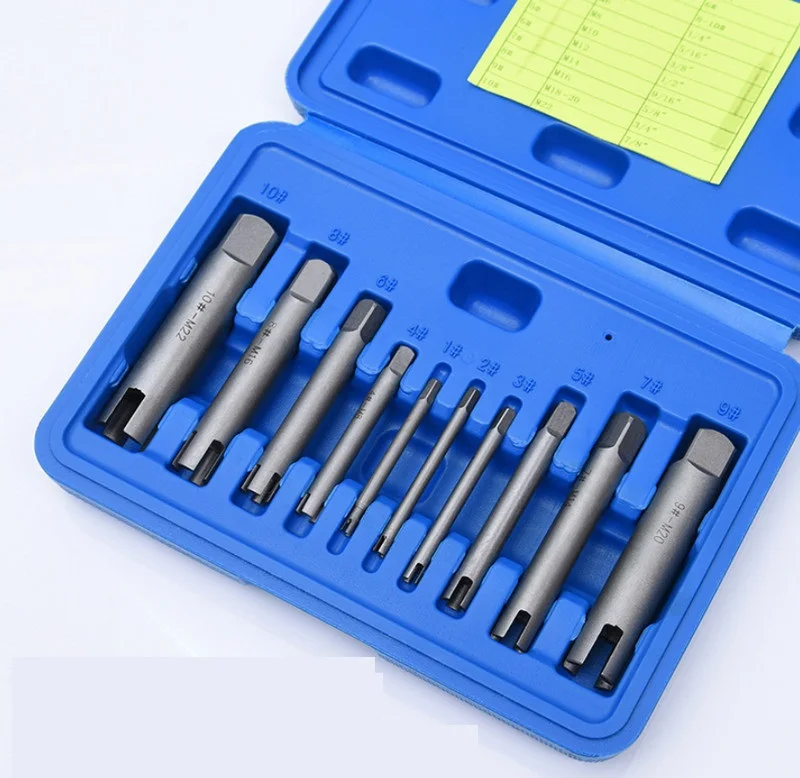 M4-M24 Broken Tap Extractor Guide Set Easy Out Broken Wire Screw Remover Tools Screw Extractor Wrench Set Drill Bit
M4-M24 Broken Tap Extractor Guide Set Easy Out Broken Wire Screw Remover Tools Screw Extractor Wrench Set Drill Bit