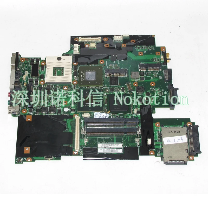 Материнская плата NOKOTION 42W7653 для lenovo thinkpad T61P, материнская плата для ноутбука 44C3931 42W7877 15,4 965PM DDR2 geforce FX570M
Материнская плата NOKOTION 42W7653 для lenovo thinkpad T61P, материнская плата для ноутбука 44C3931 42W7877 15,4 965PM DDR2 geforce FX570M