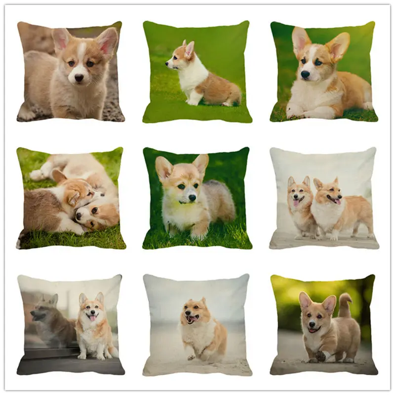 XUNYU Cute Pet Cushion Cover Corgi Throw Pillow Case Linen Cushion Cover Child Sofa Bed Decorative Pillowcase 45x45cm C0084
XUNYU Cute Pet Cushion Cover Corgi Throw Pillow Case Linen Cushion Cover Child Sofa Bed Decorative Pillowcase 45x45cm C0084