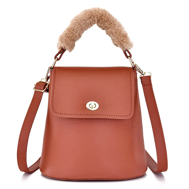 2018 Новый Винтаж Для женщин леди сумки на плечо Crossbody сумка Плюшевые ручка из