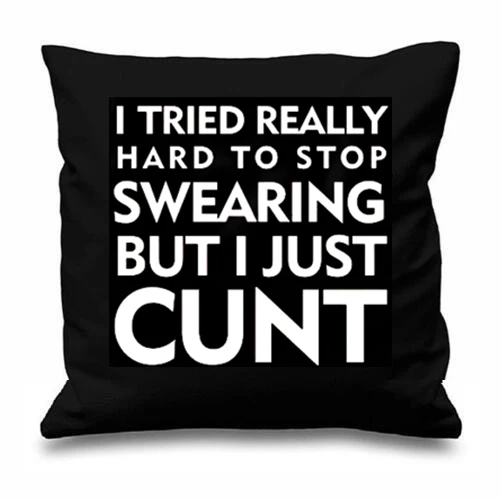 Funny Quote Cushion Cover I Tried to Stop Swearing Explicit Slogan Throw Pillow Case Novelty Pillow Sham Car Seat Home Decor 18"
Funny Quote Cushion Cover I Tried to Stop Swearing Explicit Slogan Throw Pillow Case Novelty Pillow Sham Car Seat Home Decor 18"