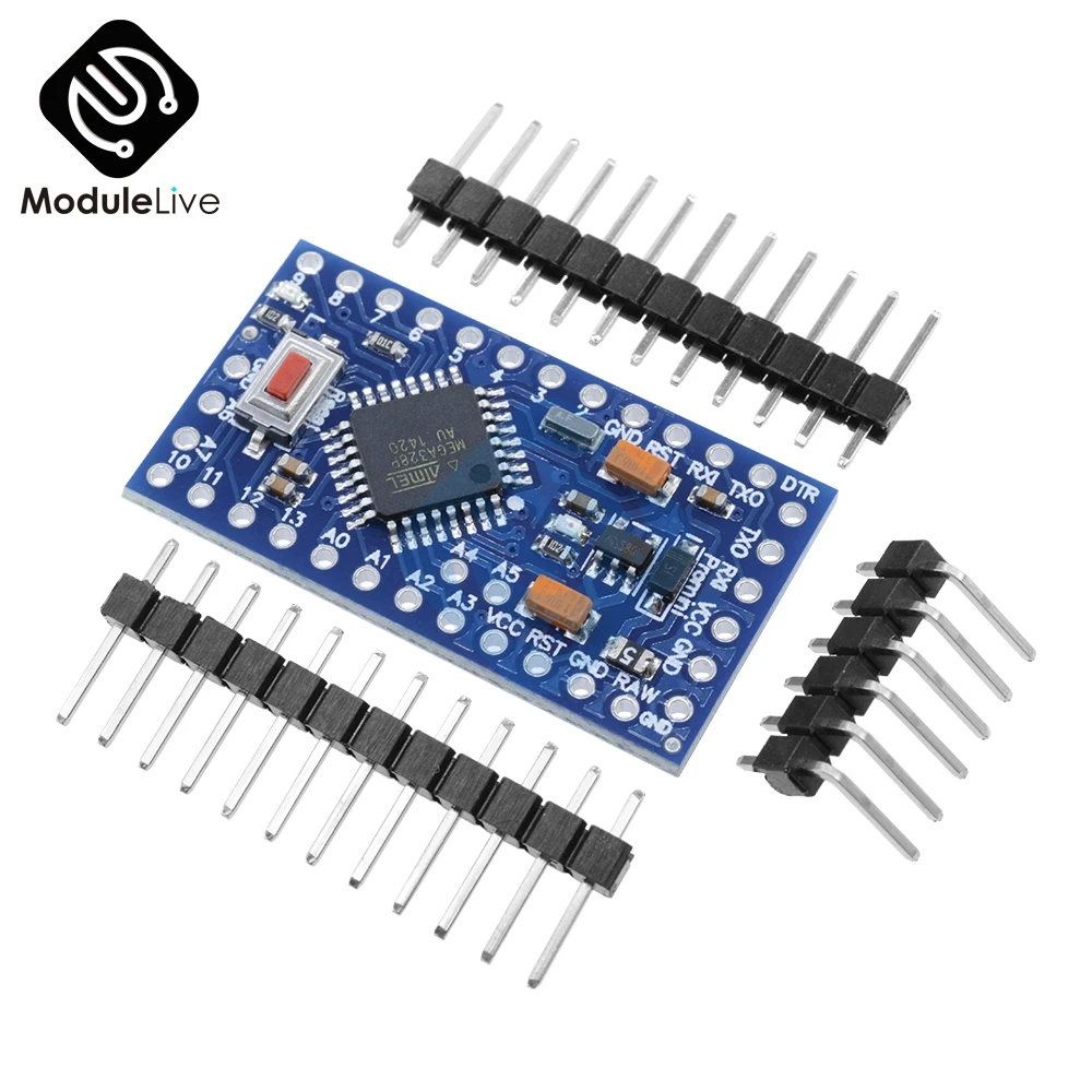 Модуль платы Atmega328 Pro Mini 5 В, 16 м, 5 шт./лот, для Arduino Nano с автоматическим сбросом, Atmega128P, с 3-контактным стандартным микроконтроллером
Модуль платы Atmega328 Pro Mini 5 В, 16 м, 5 шт./лот, для Arduino Nano с автоматическим сбросом, Atmega128P, с 3-контактным стандартным микроконтроллером