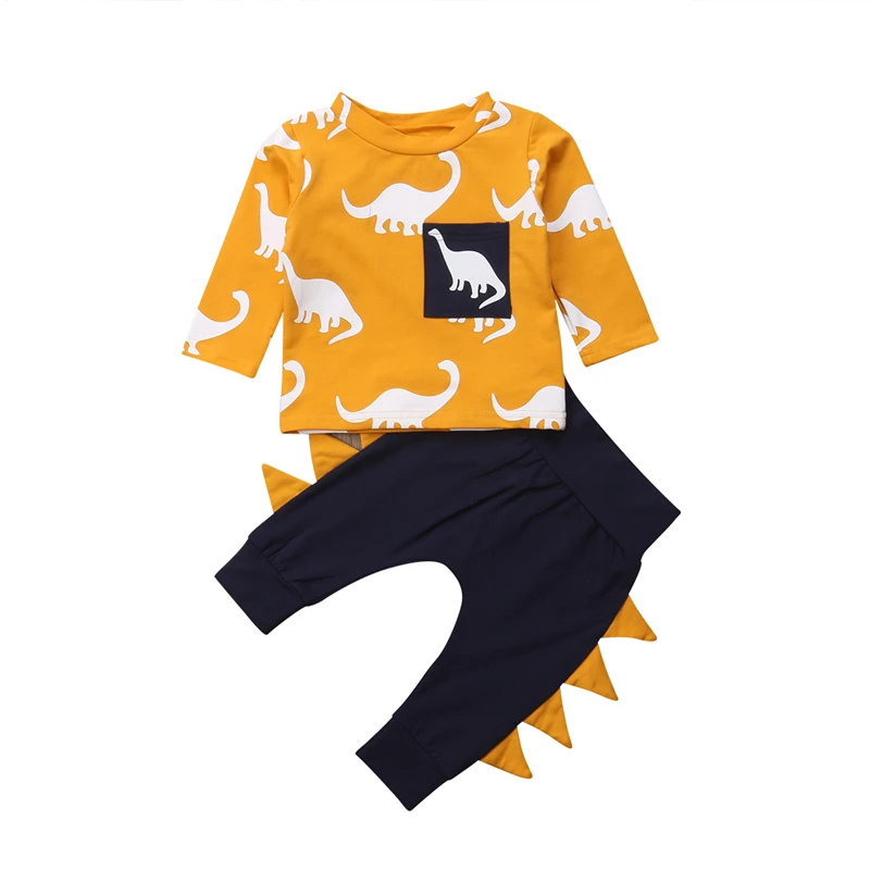 Cute Toddler Boys Clothing Set Autumn Boys Clothes Dinosaur Pullover Tops Cotton T-shirt Pants Infant Outfit Cotton Baby Clothes
Cute Toddler Boys Clothing Set Autumn Boys Clothes Dinosaur Pullover Tops Cotton T-shirt Pants Infant Outfit Cotton Baby Clothes